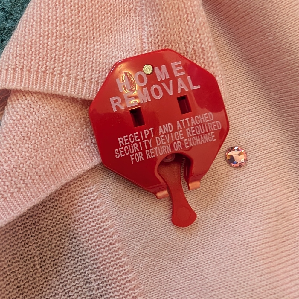 NWT LoveShackFancy Pink Cropped Sweater with Embellished Bow - Picture 4 of 9